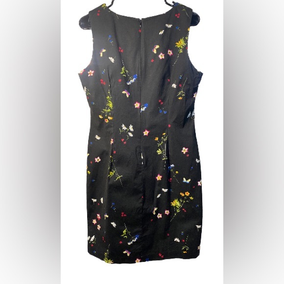 Teddi dress size 12 black with flowers/butterflies - Picture 2 of 5